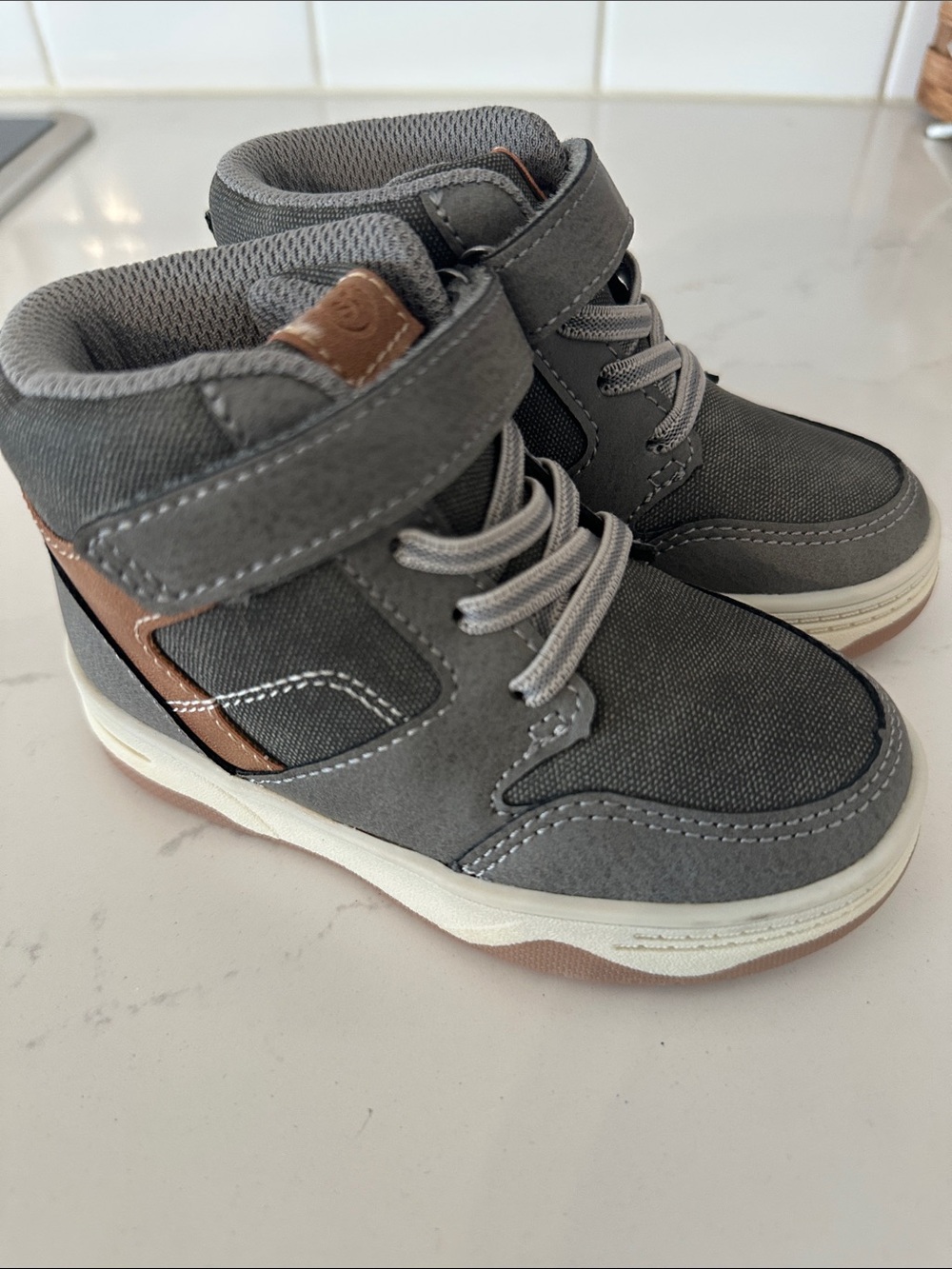Stride Rite Colby 360 Gray High-Top Sneakers Boots Toddler Boys 7 - Picture 3 of 7